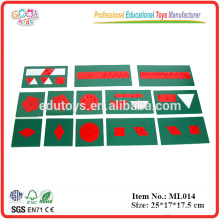 Materiais de linguagem educacional Montessori Brinquedos metálicos inscritos e concêntricos Figuras-12pcs